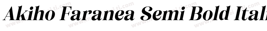 Akiho Faranea Semi Bold Italic字体转换